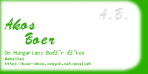 akos boer business card